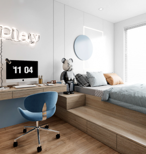 Mẫu thiết kế nội thất thông minh cho phòng ngủ hiện đại