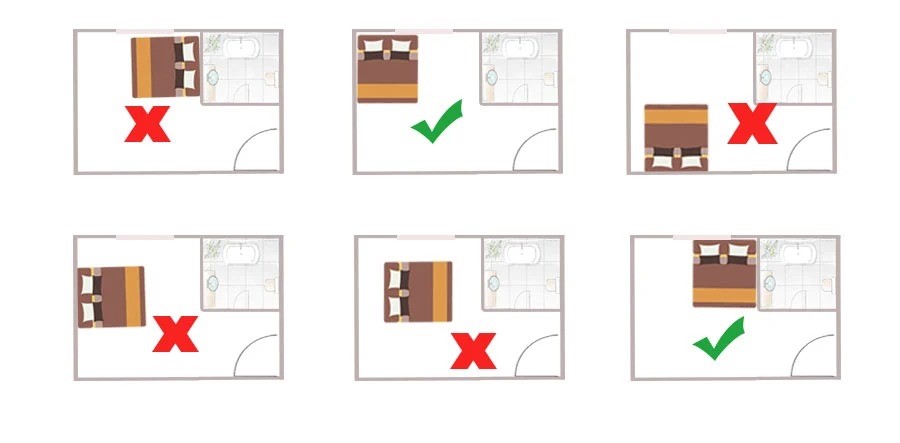 7 cách hóa giải cửa phòng ngủ đối diện cửa nhà vệ sinh